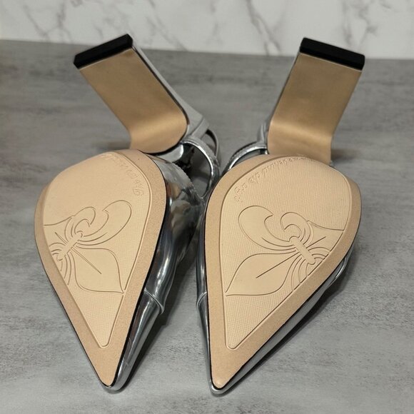 NEW! Franco Sarto "Amina," Silver Slingbacks - Picture 7 of 10